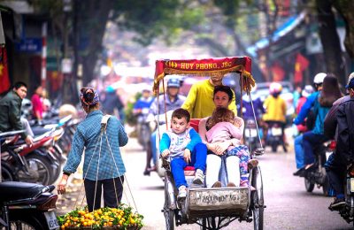 Hanoi city tour cyclo in Hanoi