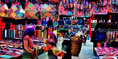 Colorful Bac Ha market