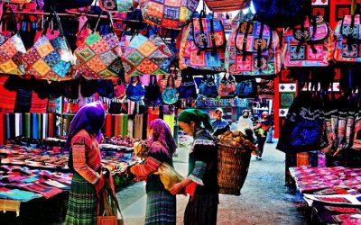 Colorful Bac Ha market